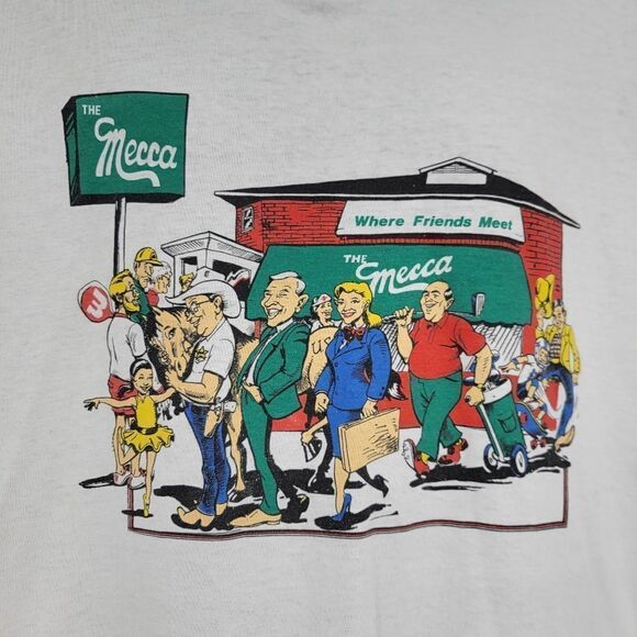 The Mecca Vintage Single Stitch T-shirt Tee Cartoon Character Golfer Balerina - Picture 2 of 10